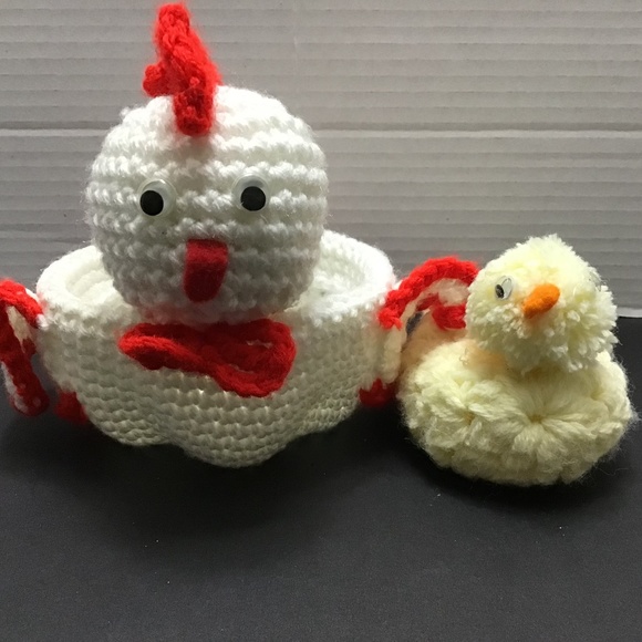 Other - Crochet Chicken with baby chick